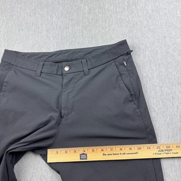 Lululemon Pants Mens 33 Black Commission Slim Warpstreme Chino Khaki M5974S - Picture 7 of 11